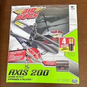 Air Hogs Axis 200 Red and Black Helicopter. Brand New in box.